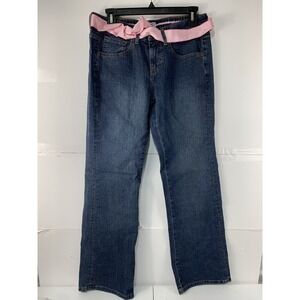 Lee National Denim Day Womens Size 7/8M Blue Jeans With Pink Accents‎